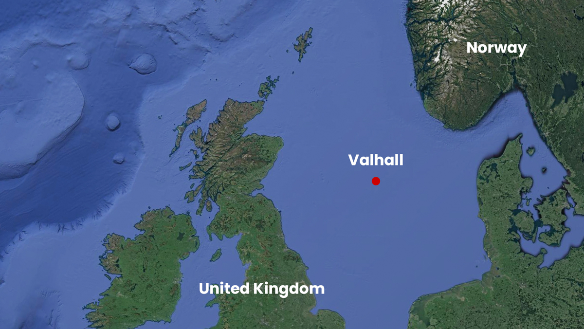 Location of Valhall Field